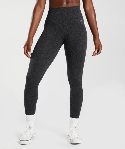 Women's Gymshark Adapt Animal Seamless Leggings Black | CA 136ND7